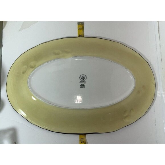 Celebration of First Press Vintage 18" Oval Olive Serving Platter by Clay Art - Picture 8 of 9